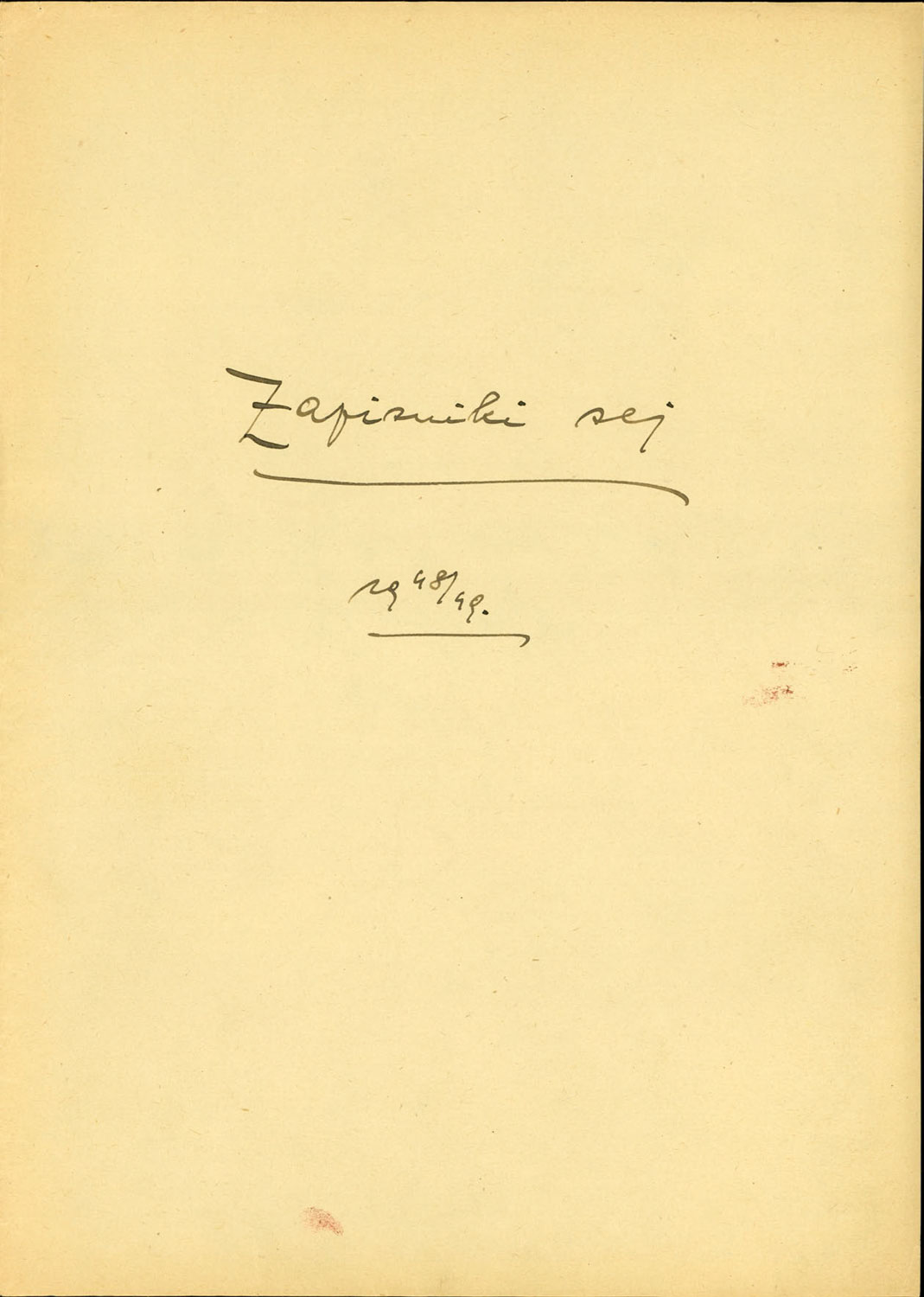 Records of the meetings of the teaching staff of the Slovenian refugee gymnasium in Spittal, 1948/49